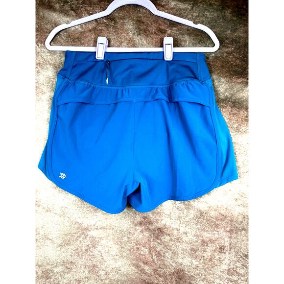 Athletic Back Zip Pocket Elastic Waist Logo All in Motion Shorts Teal size S - Picture 9 of 11